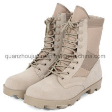 Botas militares táticas do combate do deserto da camurça do couro do OEM